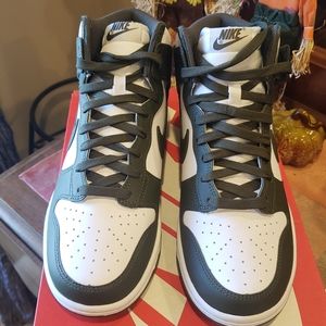 Nike Dunk Hi Retro White/Cargo Khaki Size 8M/9.5W New